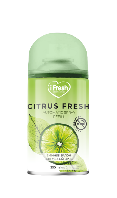 Змінний балон IFRESH д/осв повітря citrus fresh 250 мл